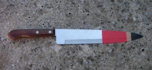 Stab depth of a Knife danger of a knife, knife attack